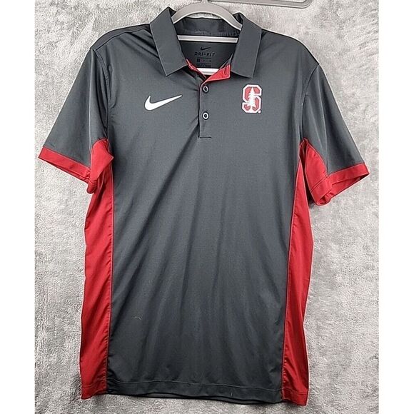 Stanford Cardinals Nike Mens‎ Dri-Fit Golf Polo Shirt Colorblock Size Small Logo - Picture 1 of 10